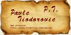 Pavle Tiodorović vizit kartica